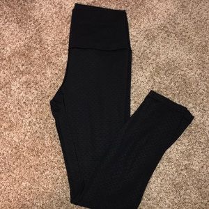 Lululemon Black Patterned Wunder Under Full Length